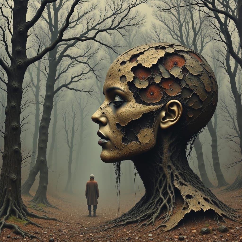 Abstract Art Inspired by Zdzislaw Beksinski