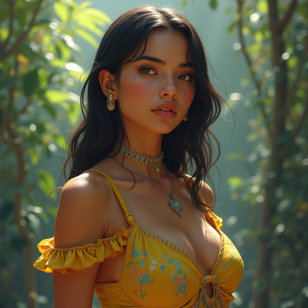 Celebrating Diversity with a Vibrant, Futuristic Goddess