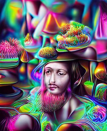Psychedelic Renaissance Art Created by AI