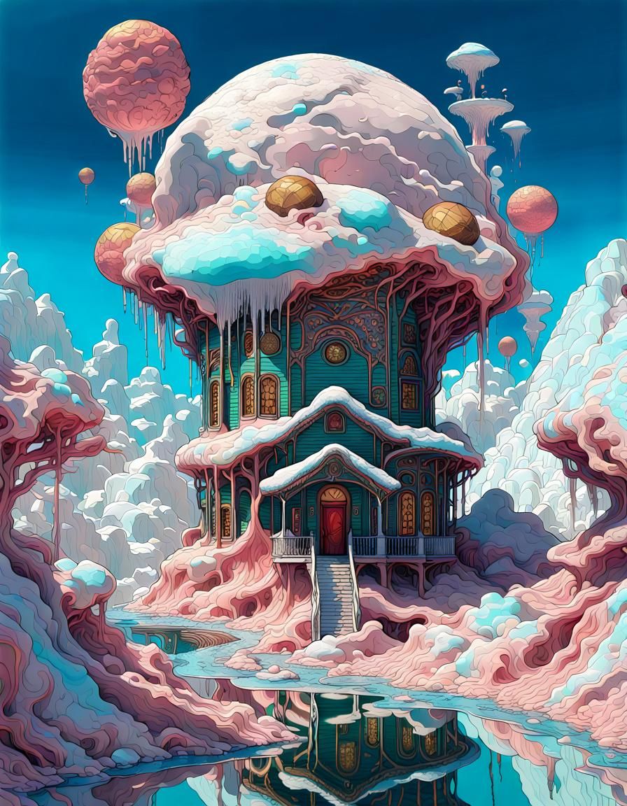 Candy Wonderland: Surreal Digital Art in Dreamcore Style