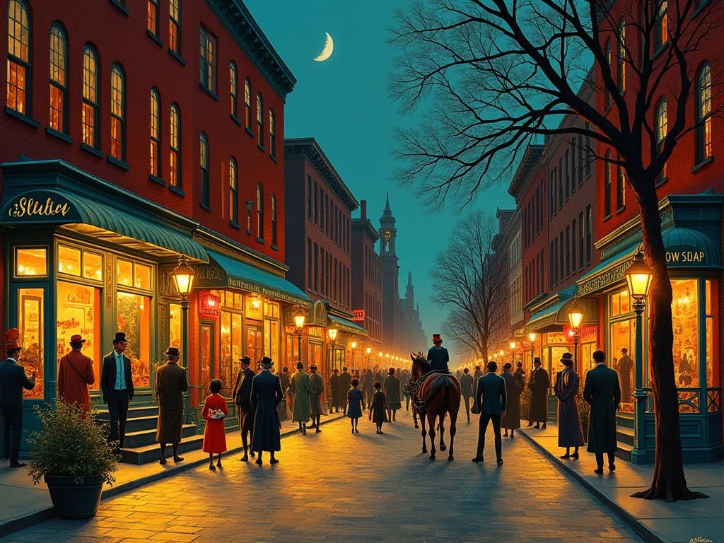 Harlem Nostalgia: Golden Light on a 1900s Evening