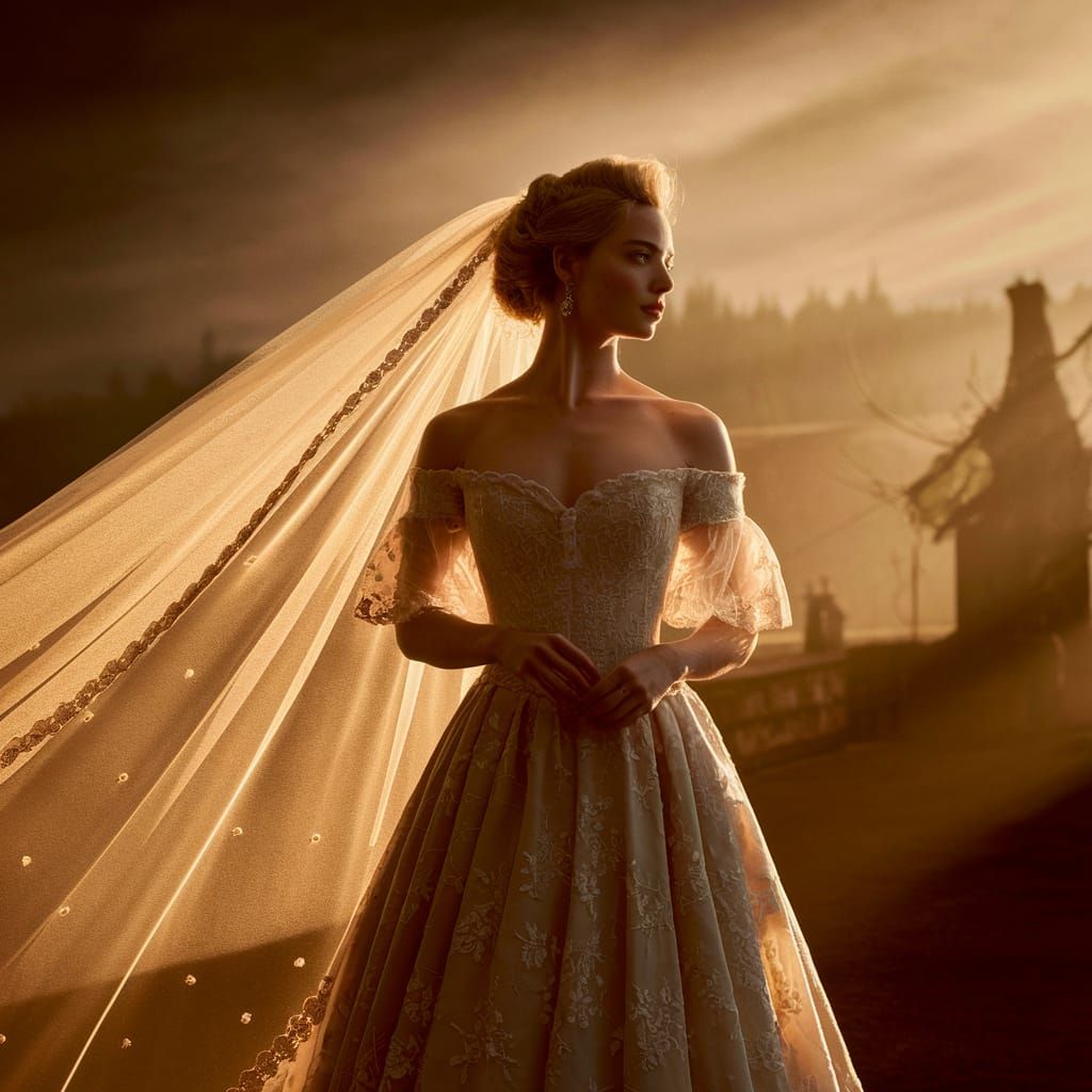 Gothic Glamour at Wuthering Heights in Rich Cinematic Film S...