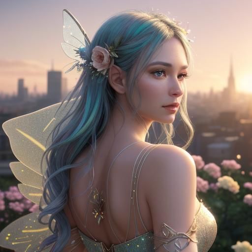 Fairies Among Humans: Hyper-Realistic Digital Art