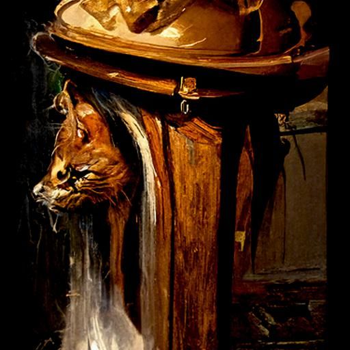 Confident Woman in Oil Painting Style