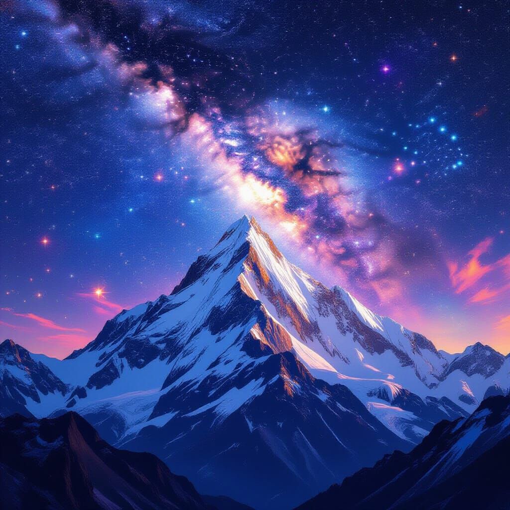 Cosmic Mountain Peak in Holographic Astral Style