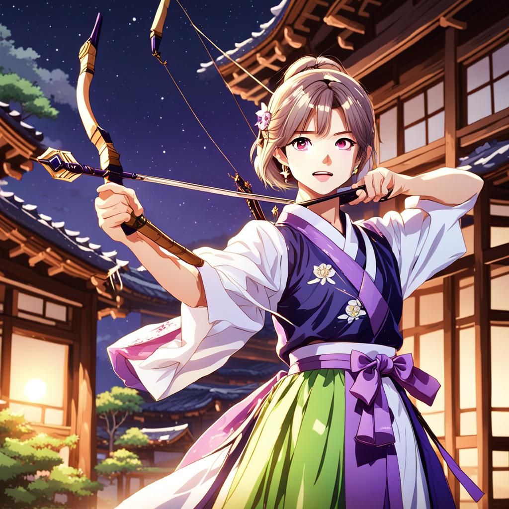 Yoo Jeongyeon as Archer Queen in Anime Style