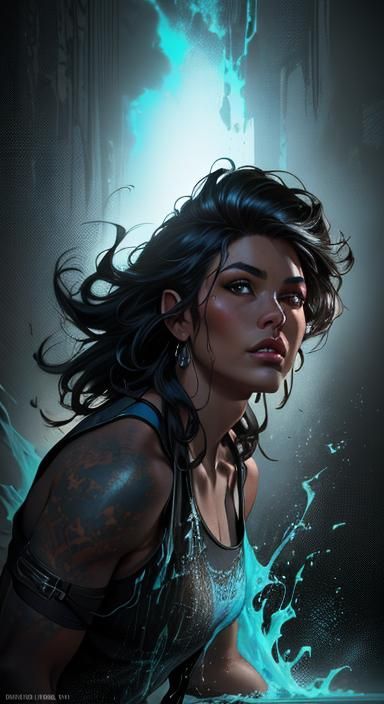 Hawaiian Dancer: Tactile Impasto Painting in Technicolor