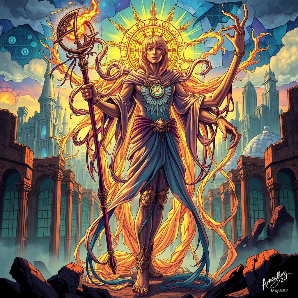 Chrono-Weaver: Master of Temporal Distortion in Stained Glas...