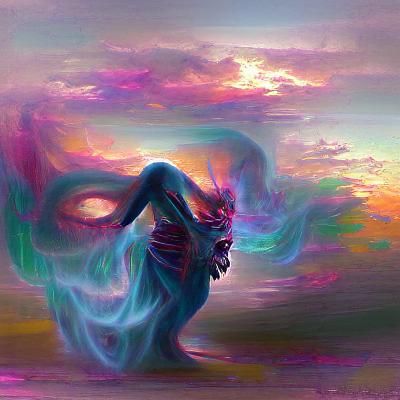 Ethereal Soul Leaving Body, Colorful Art