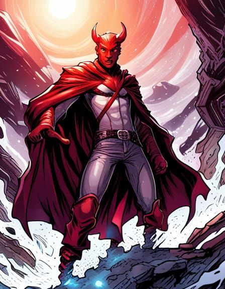 Winged Devil Magic Fantasy in Comic Book Art