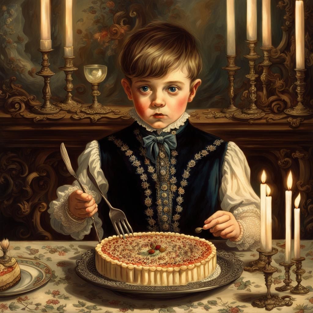 Boy's Candlelit Supper in Victorian Style