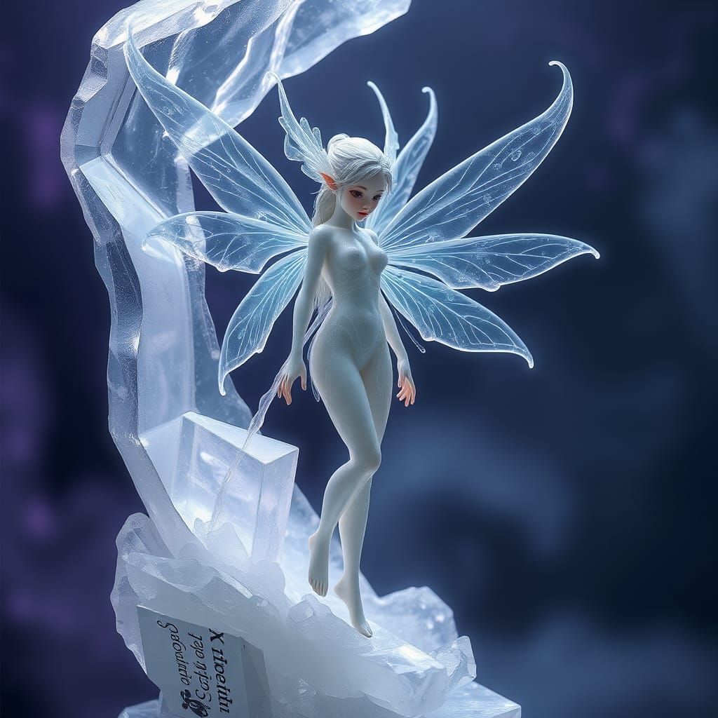 Crystal Fairy Elf in Dreamy Surreal Landscape