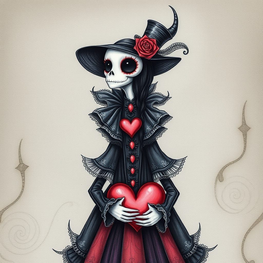 Gothic Whimsy in Dark Victorian Attire