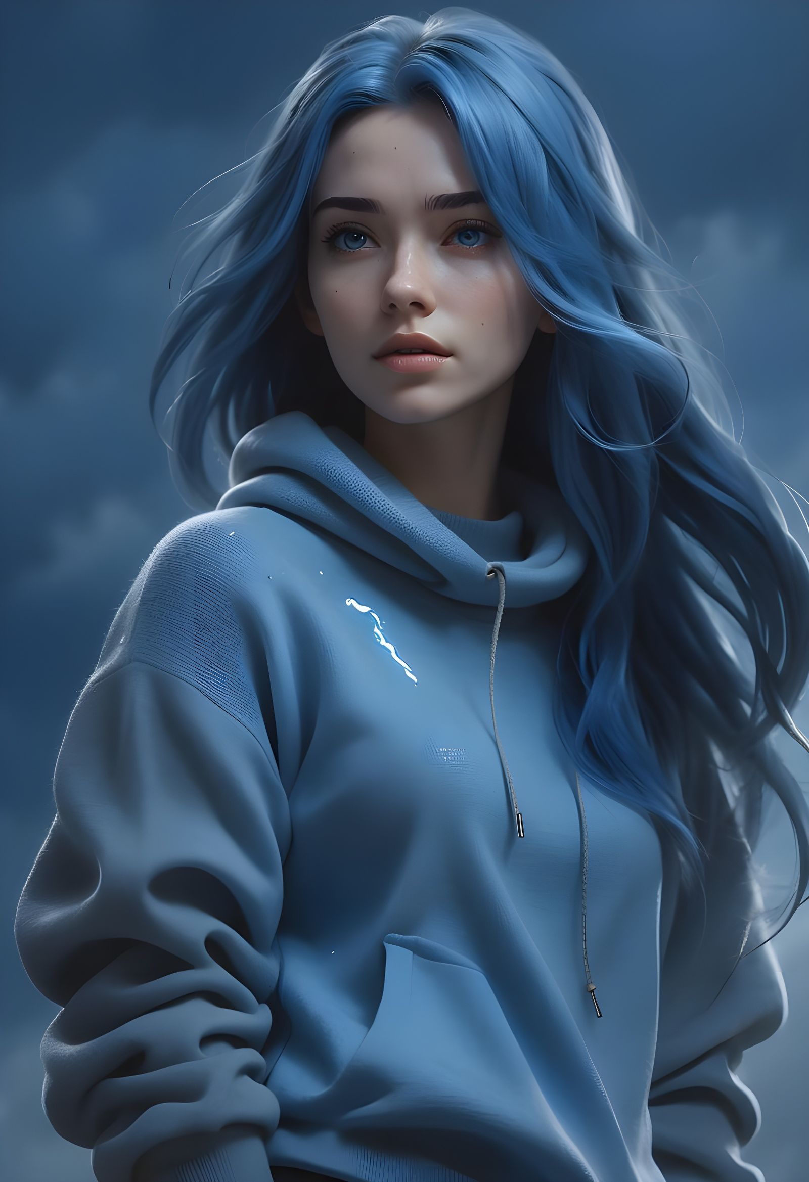 Comic Book Female Model in Cinematic Style