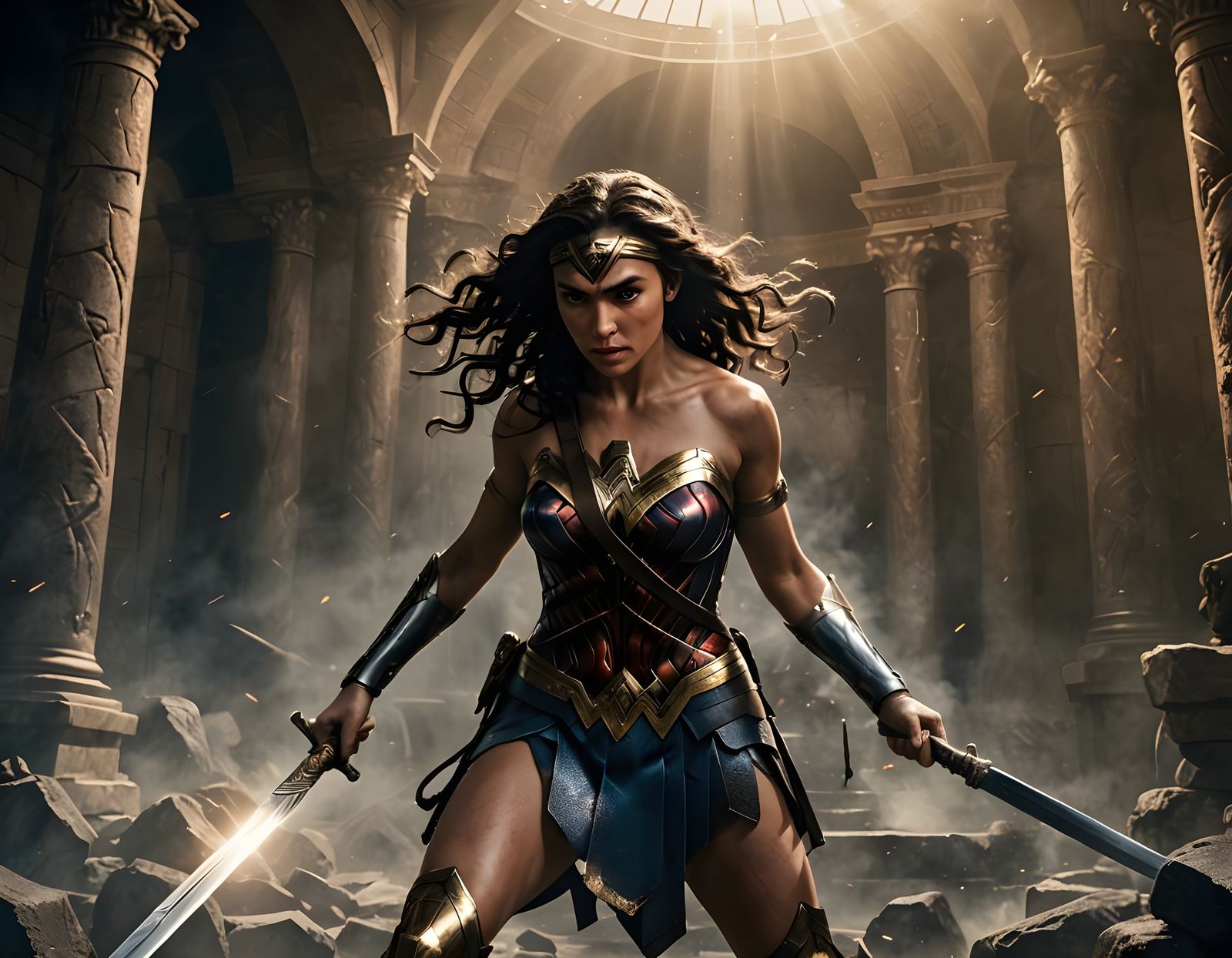 Wonder Woman in Epic Training Scene at Themyscira