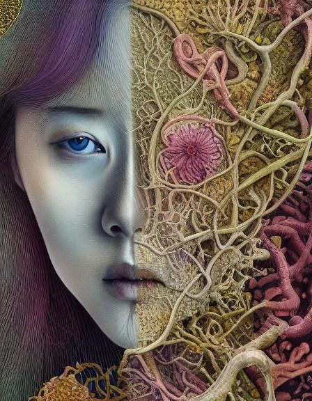 Recycled Wood Sculpture in Glass Forest, Digital Art