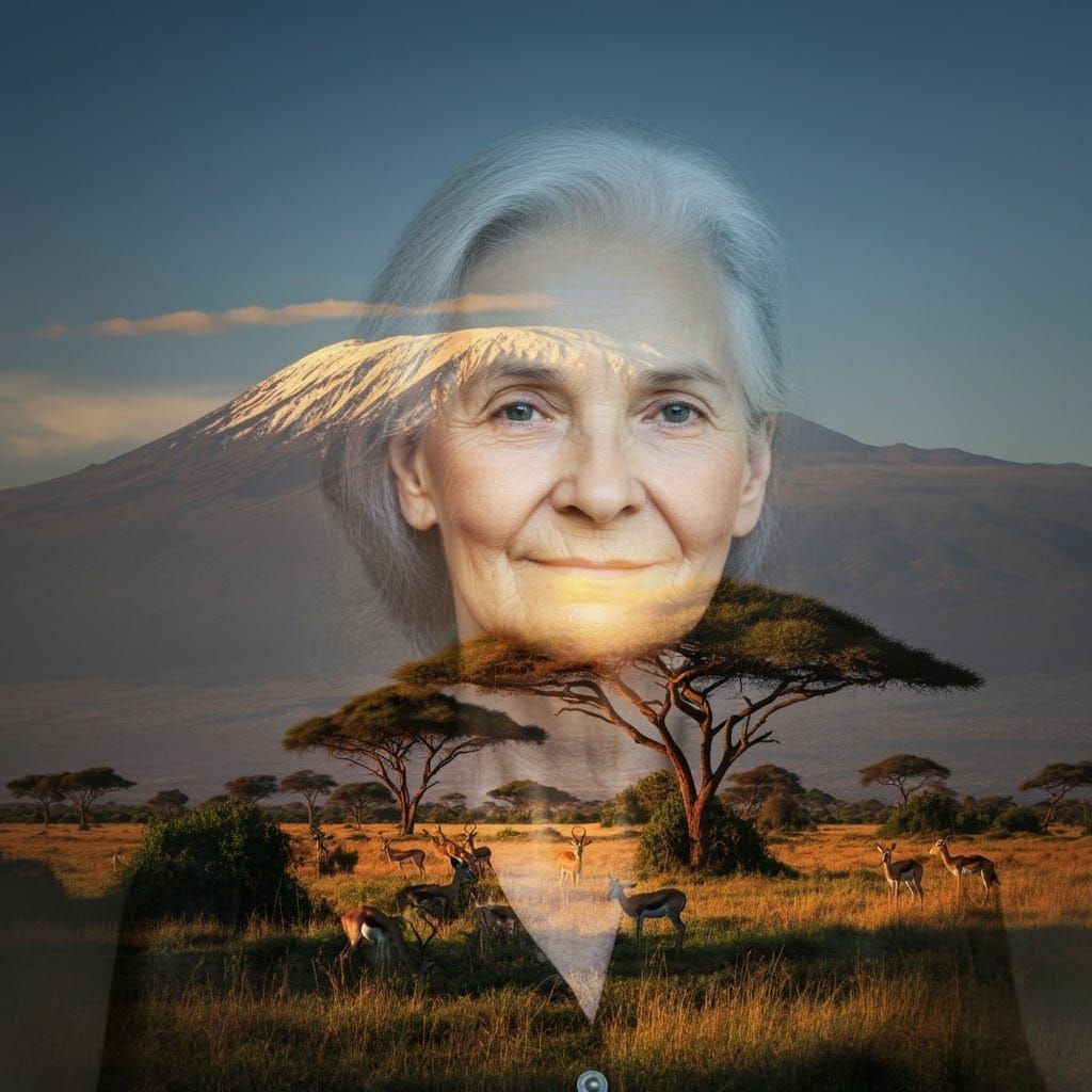 Surreal Kilimanjaro Sunset with Woman's Silhouette