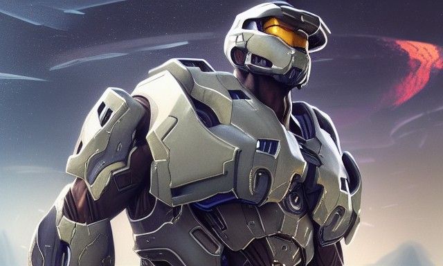 Halo 4 Galaxy Scene by Artgerm and Rutkowski