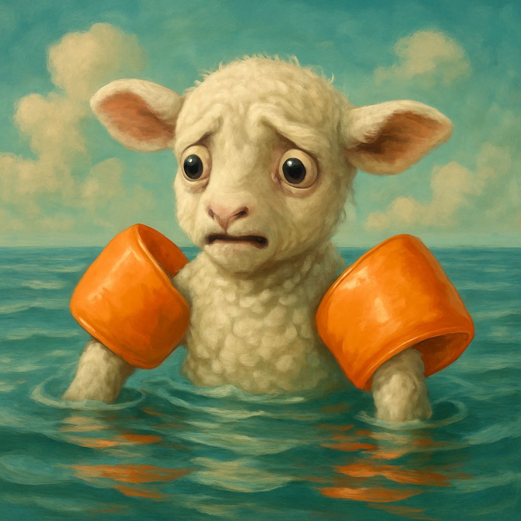 Surreal Nervous Lamb Learns to Swim
