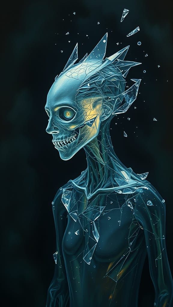 Transparent, Glassy Horror from Shattered Fragments