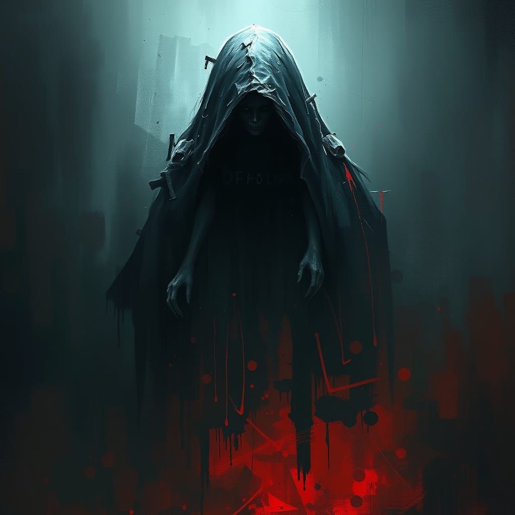 Dark Figure in Eerie, Ominous Fantasy Art