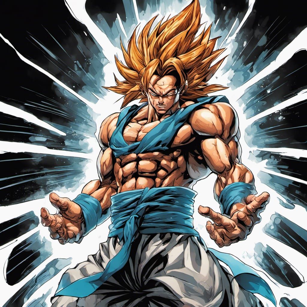 Gogeta Comic Book Art by Brooks and Mumford