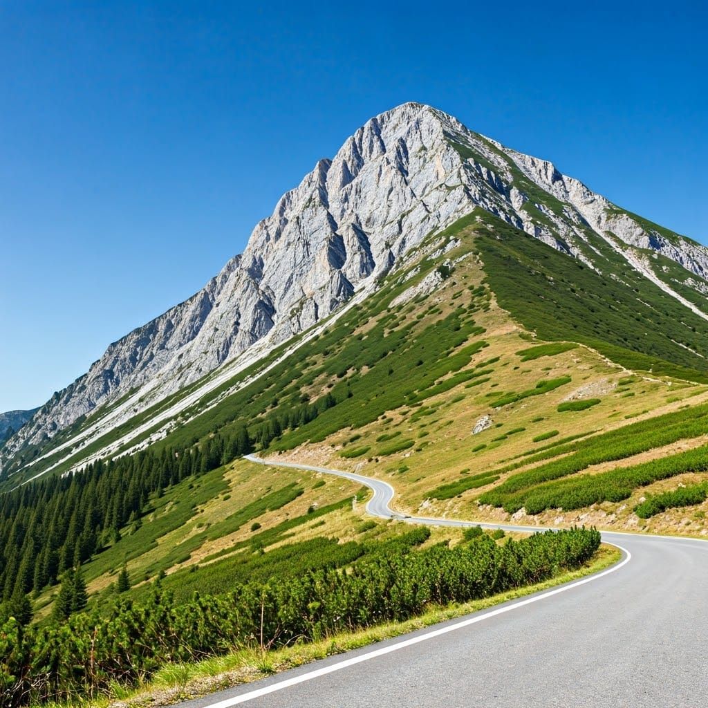 Mountain Summit Accessible via Paved Road