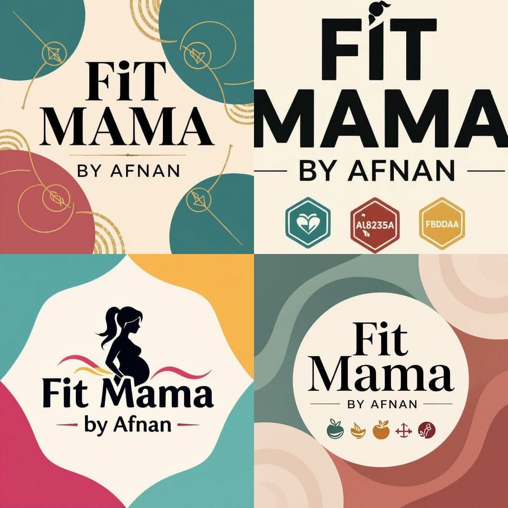 Fit Mama Logo by Afnan: Nutritionist & Trainer