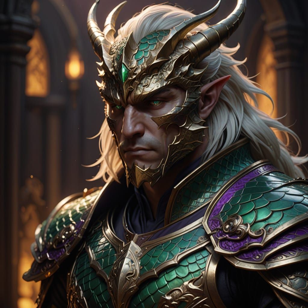 Ethereal Warrior in Dark Fantasy Style