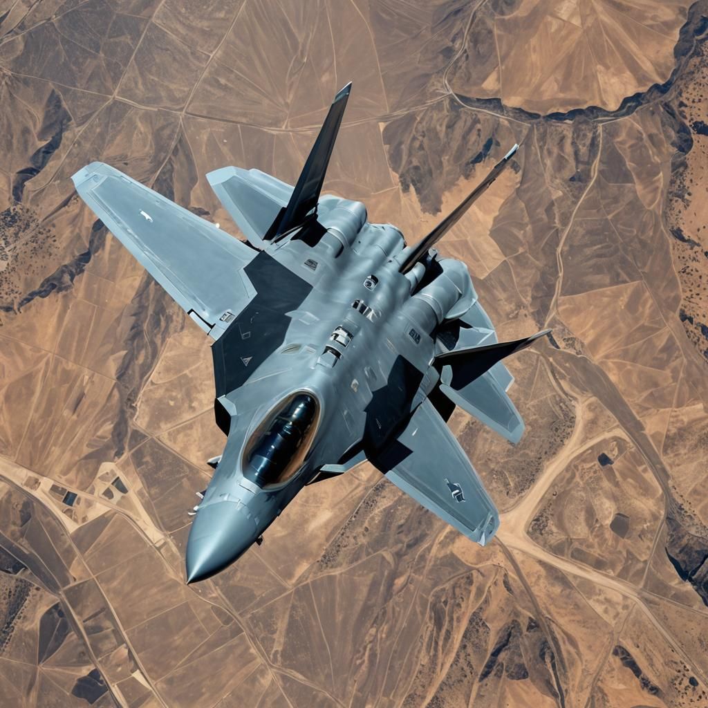 F22 Fighter Jet in Flight