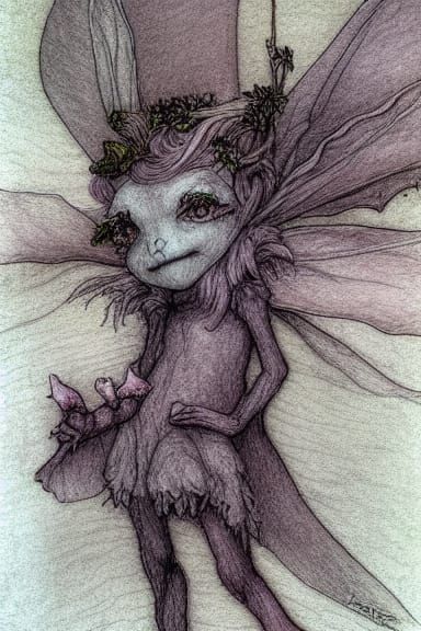 Whimsical Goblin Fairy in Froud Style