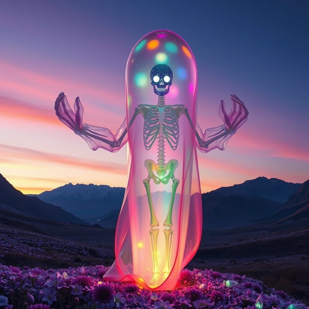 Giant Translucent Slime Creature in Ethereal Valley