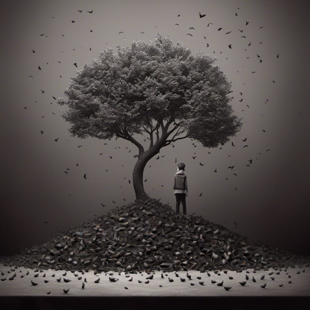 Abstract Image of Overwhelming Weight and Burden