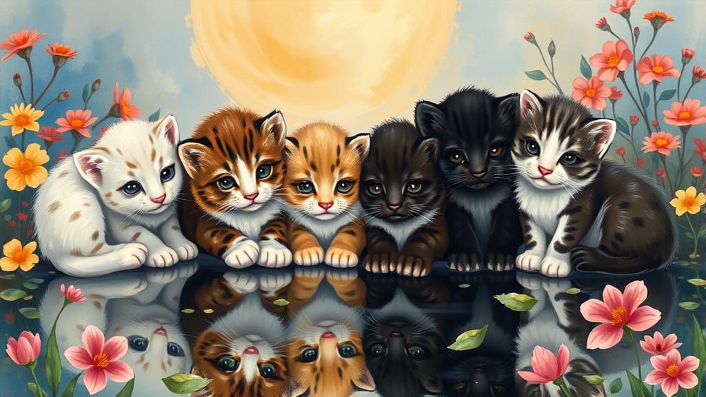 Cute Fluffy Panthers by Serene Pond