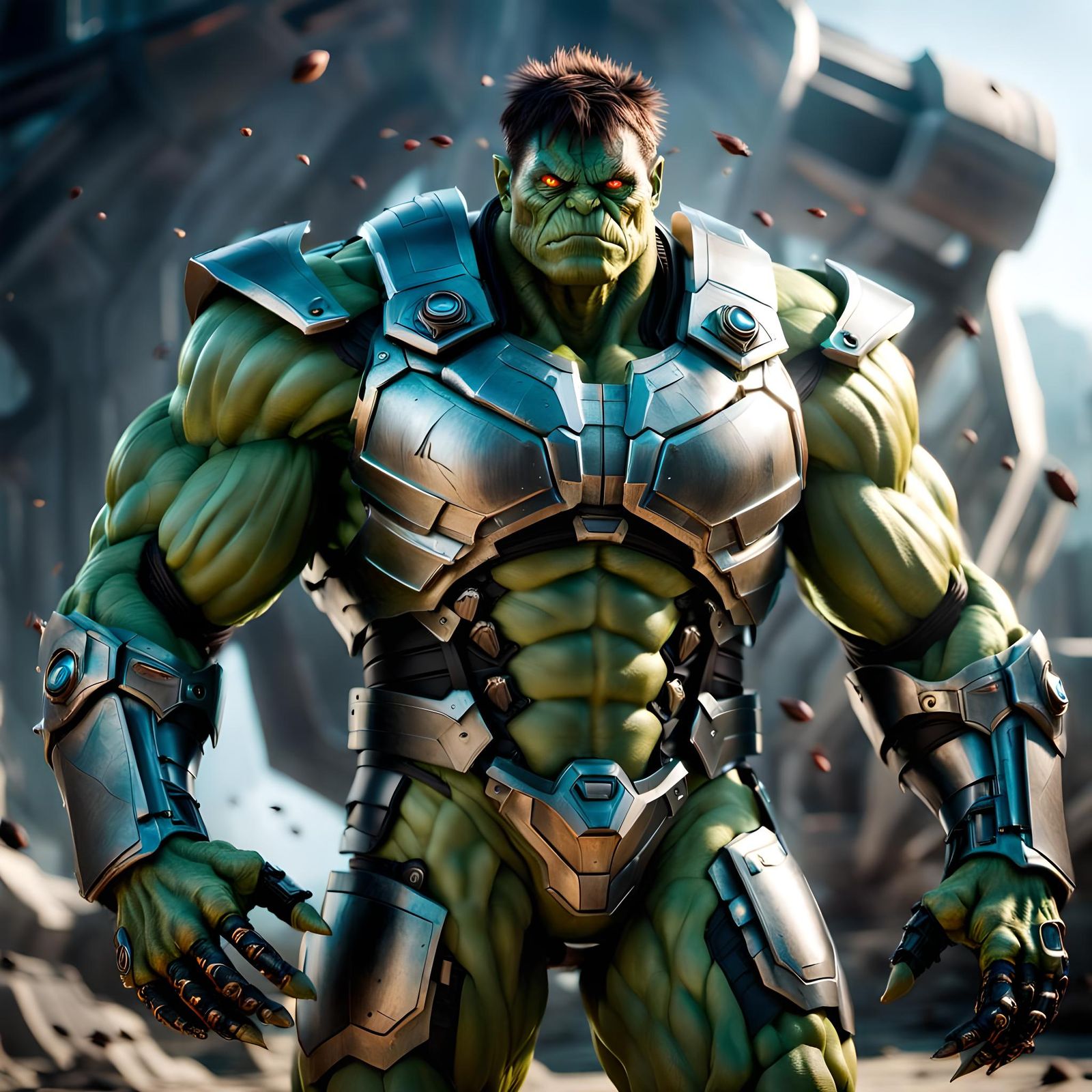 Armored Monster Portrait in Science Fiction Setting