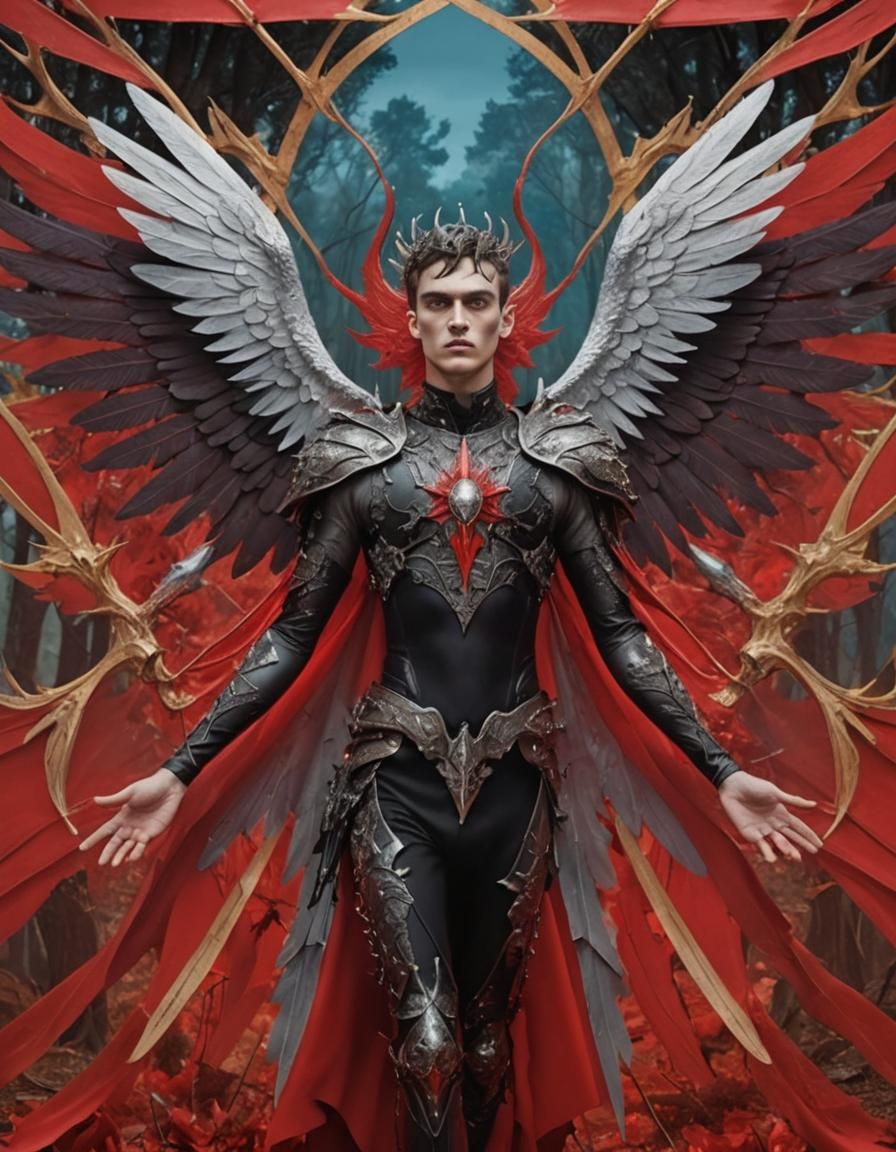 Zephyr: Youthful God of Dawn in Apocalyptic Forest