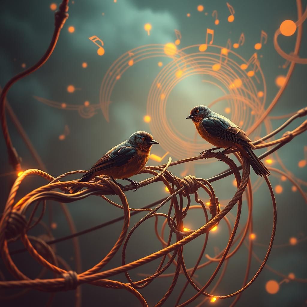Birds Compose a Symphony on Electric Wires