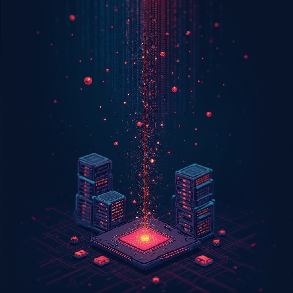 Cybersecurity Awareness Poster in Flat Vector Style