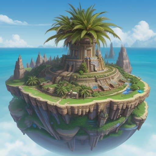 Mystical Afro-Caribbean Floating Isle