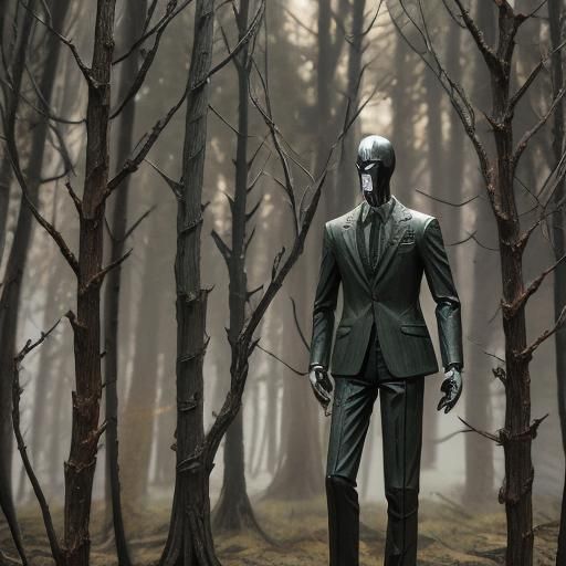 Slender Man Figurine in McFarlane Style Packaging