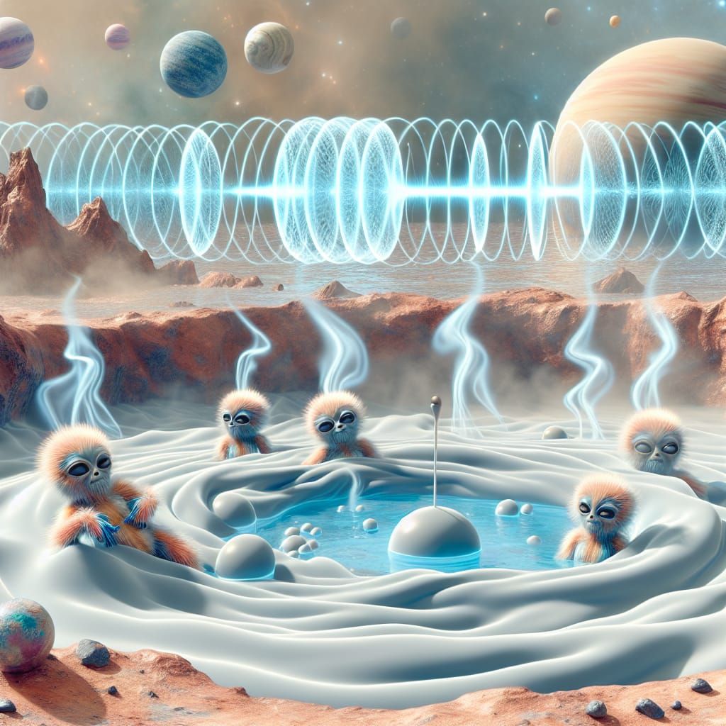 Fuzzy Aliens Lounging in Superfluid Helium Pool