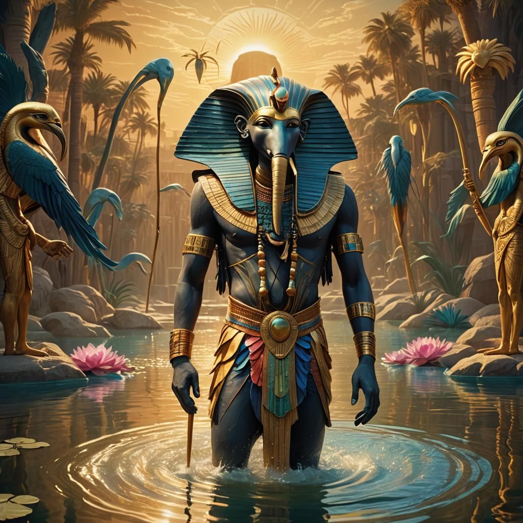Thoth's Surreal Rebirth in Ancient Egypt
