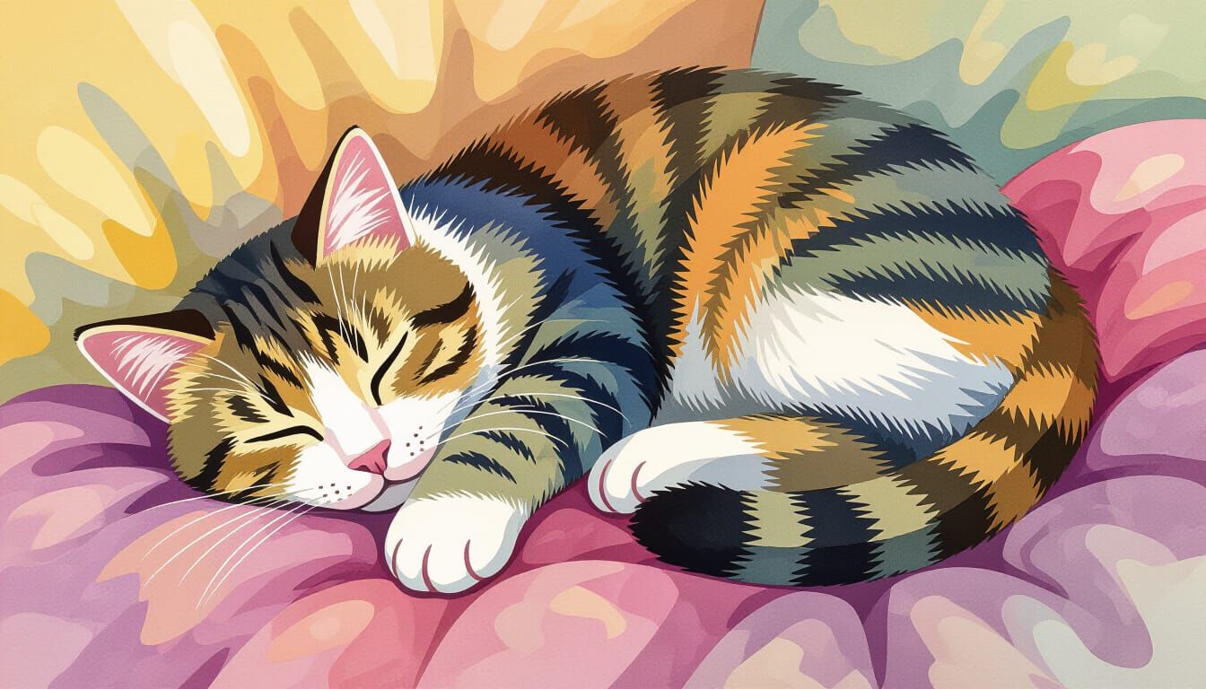 Cozy Crochet Cat Sleeping Soundly