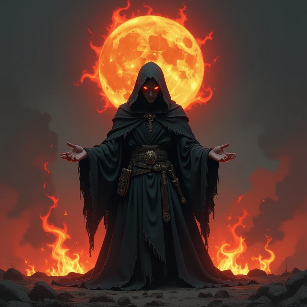 Warlock's Pact in Dark Gothic Style