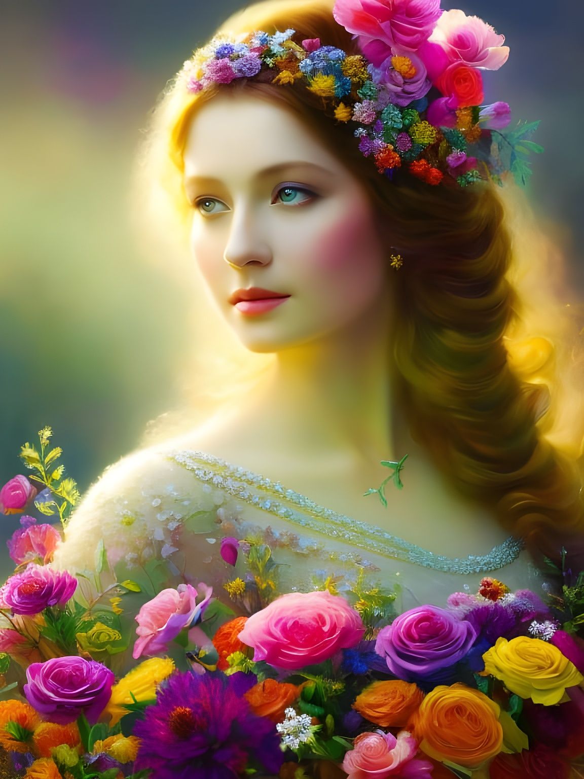 Hyperrealistic Portrait of a Ukrainian Princess