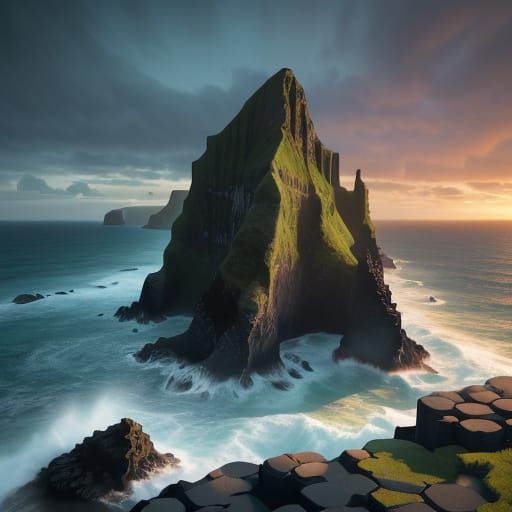Epic Irish Landscapes: Majestic Giant's Causeway at Sunset