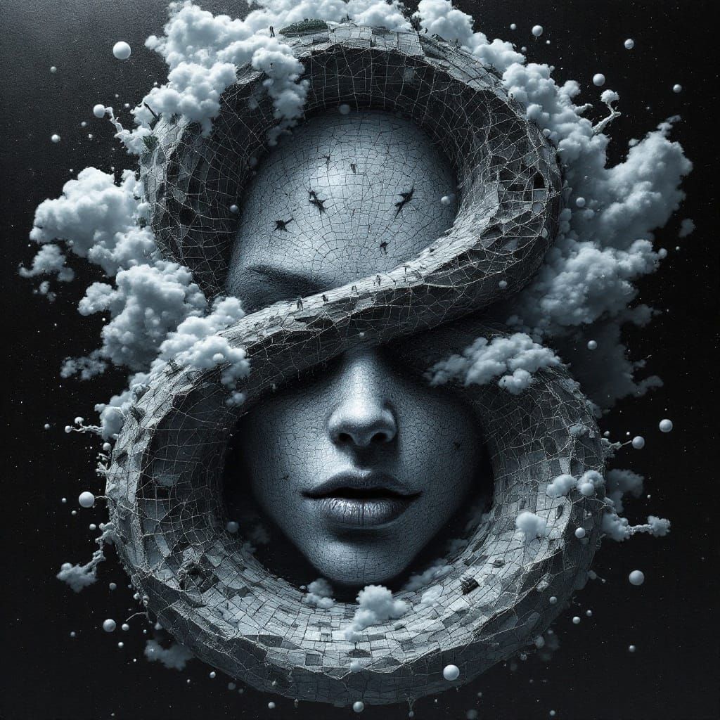 Surreal Infinity Loop Shaped Like the Number 8