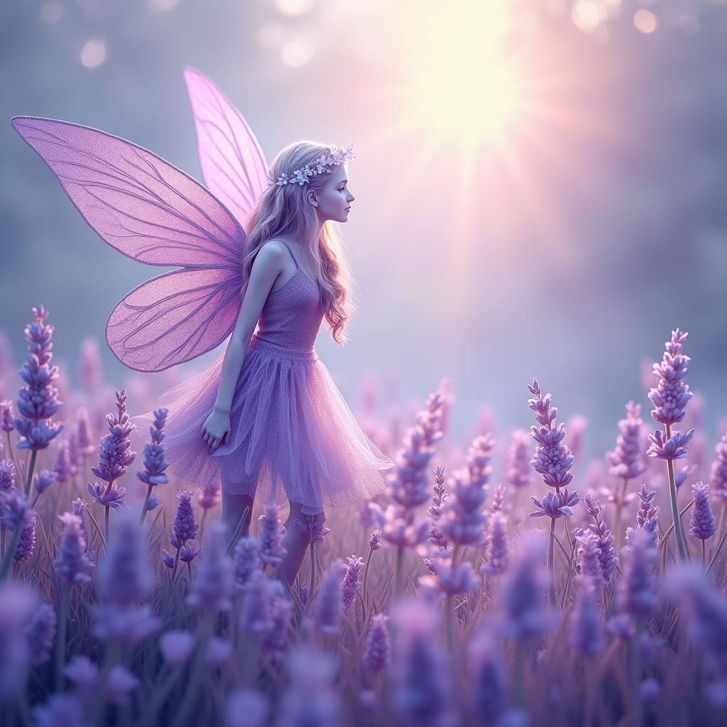 beautiful whimsical fairy in the style of cutout art, the ba...