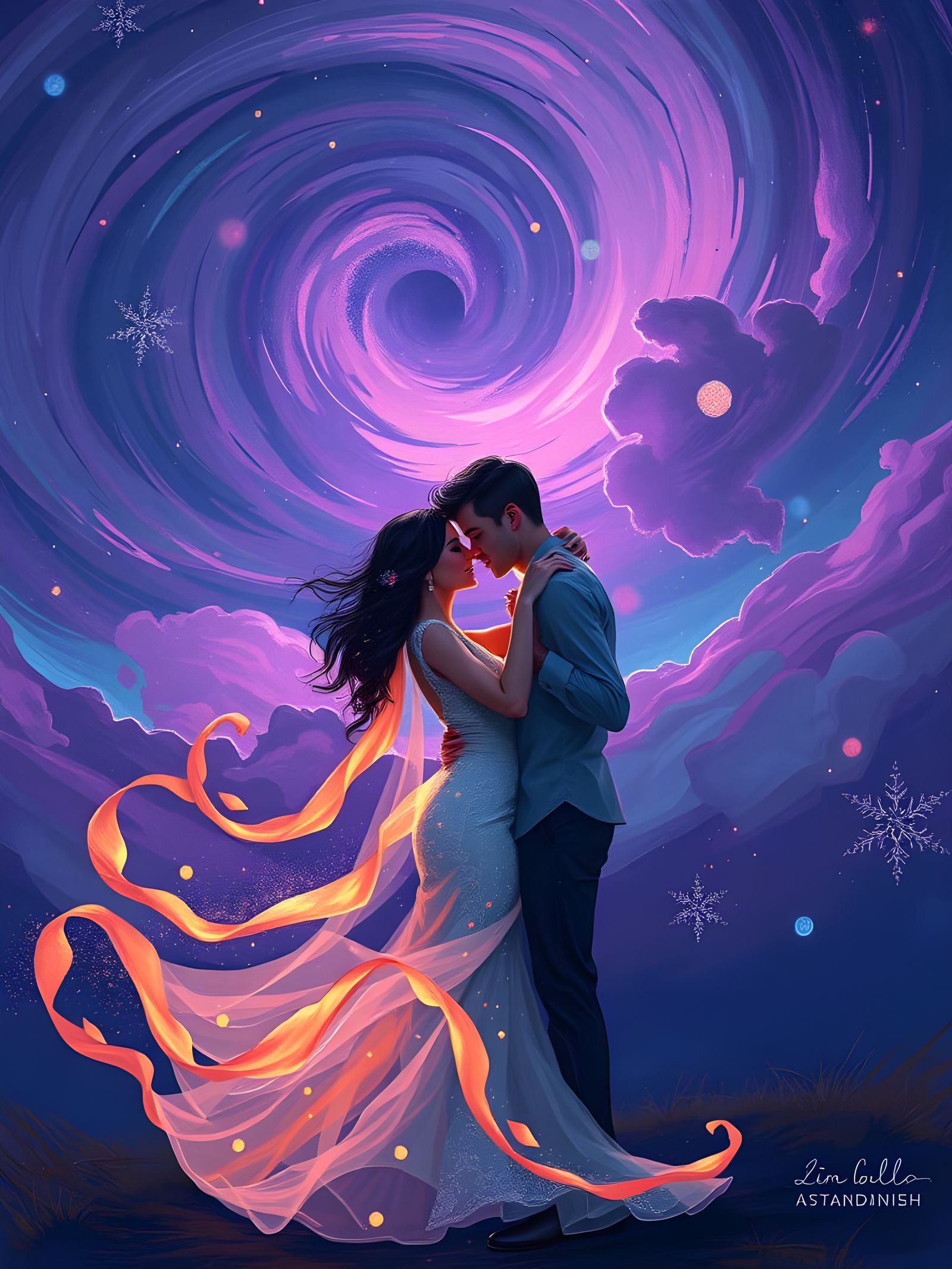 Astronomical Love Unfolds in Cosmic Dream