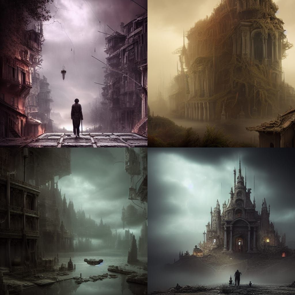 Dramatic Digital Painting of Pain and Horror